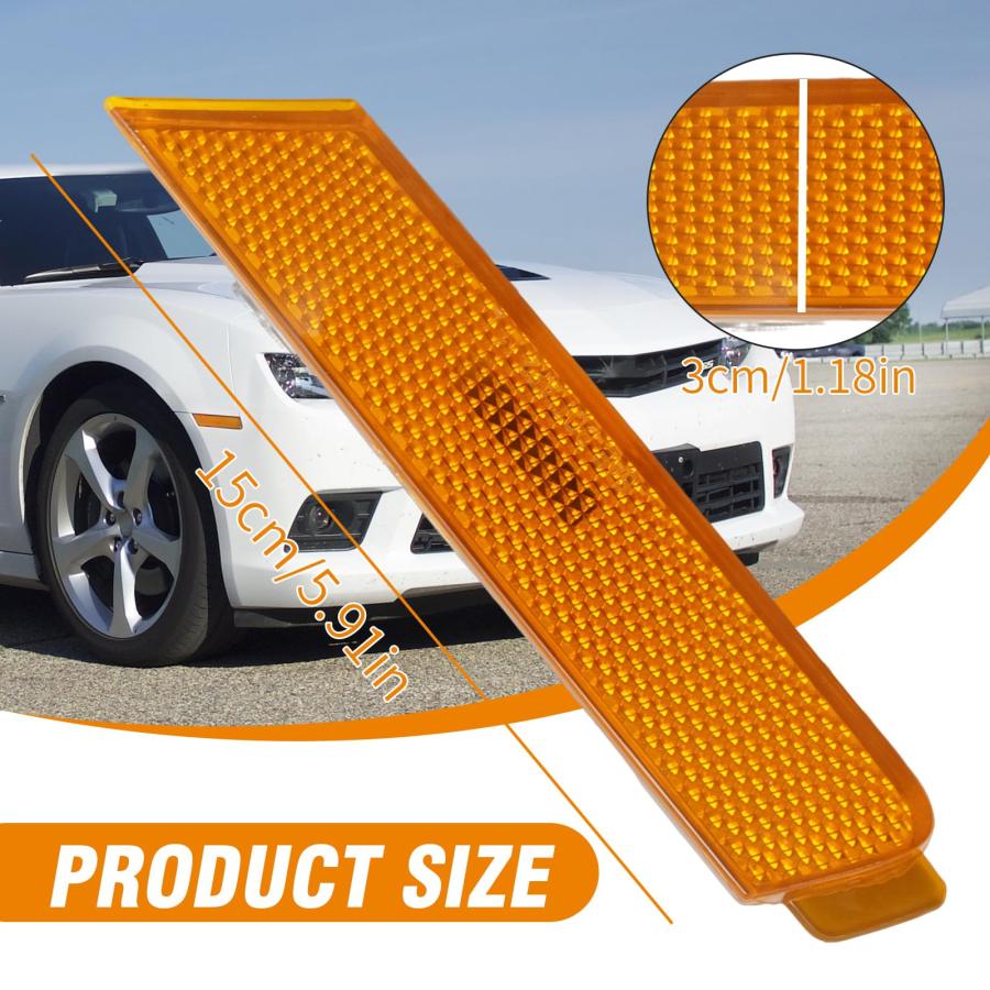 【並行輸入品】Saihisday 2Pcs 92246244 Amber Lens Front Bumper Side Marker Lighの画像