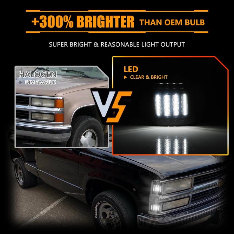 【並行輸入品】OFFKAT LED Front Corner Side Marker Lights for Chevy C/K Seriesの画像
