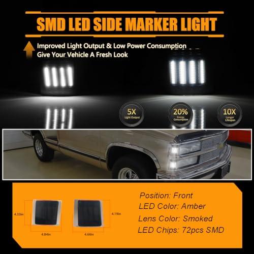 【並行輸入品】OFFKAT LED Front Corner Side Marker Lights for Chevy C/K Seriesの画像