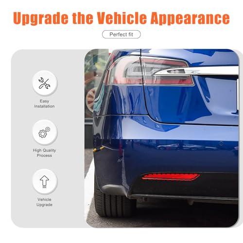 【並行輸入品】Moittellc Car Rear Fog Light Lamps Cover Compatible with Tesla Mの画像