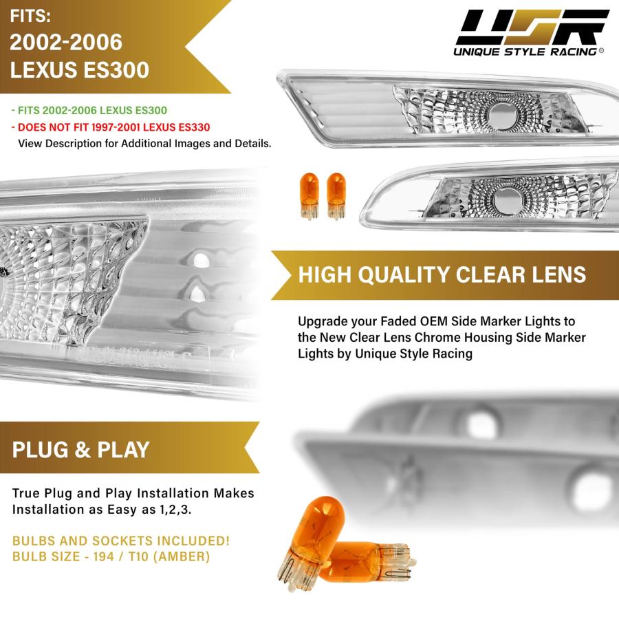 【並行輸入品】USR 02 06 MCV30 Side Parking Lights   Front Bumper Side Marker Lの画像