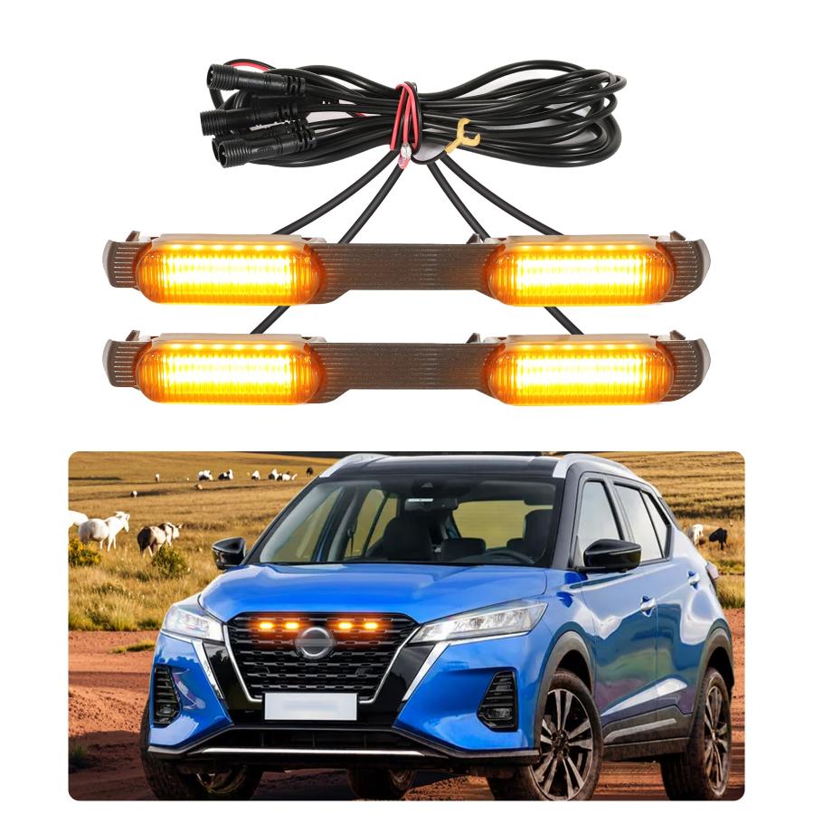 並行輸入品】Front Bumper Grill Lights Made for Nissan Kicks 2021