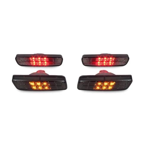 【並行輸入品】XSSHWXF Crystal Smoke Front Amber+Rear Red Bumper Side Markers A_1