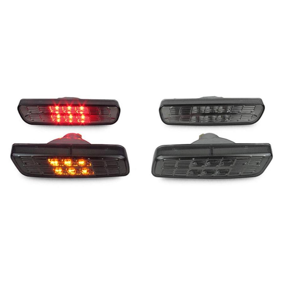 【並行輸入品】XSSHWXF Crystal Smoke Front Amber+Rear Red Bumper Side Markers A_3