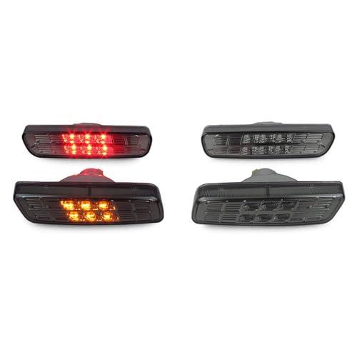 【並行輸入品】XSSHWXF Crystal Smoke Front Amber+Rear Red Bumper Side Markers A_4