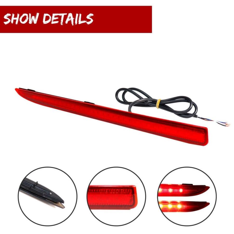 【並行輸入品】HDNAHEQ Red Rear Bumper Reflector Tail Brake Signal Lights 2013_6