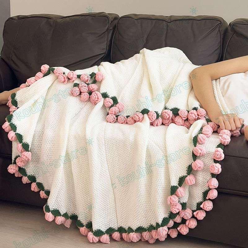 ブーケ ブランケット かぎ針編み DIY 花束 編み キット 手作り花束毛布