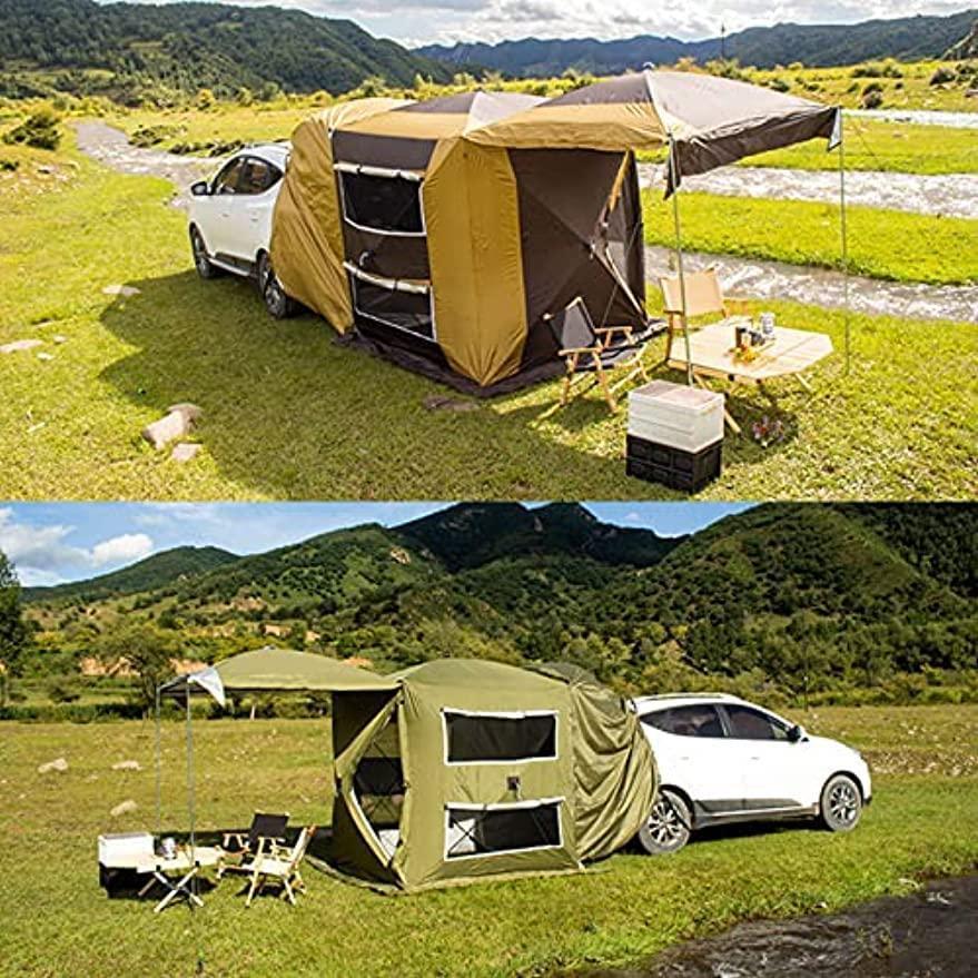 車中泊?キャンプ?アウトドア タイトル リアゲート カーサイドタープ