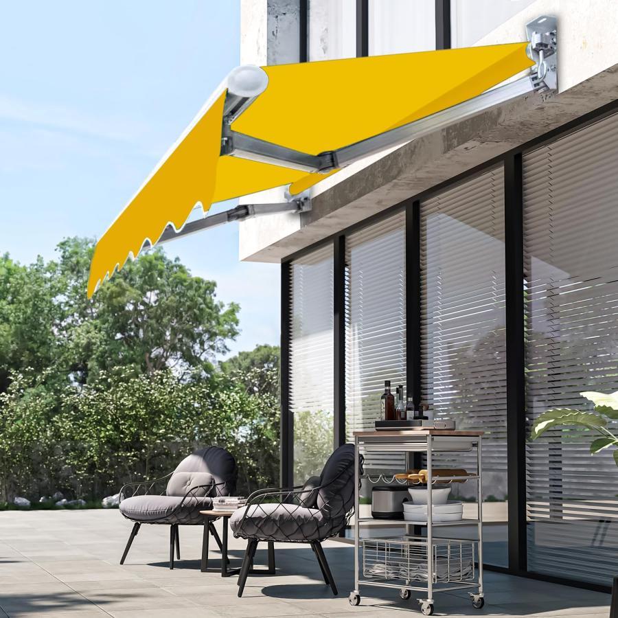 オーニングテント 手動格納式オーニング つっぱり日よけスクリーン 防