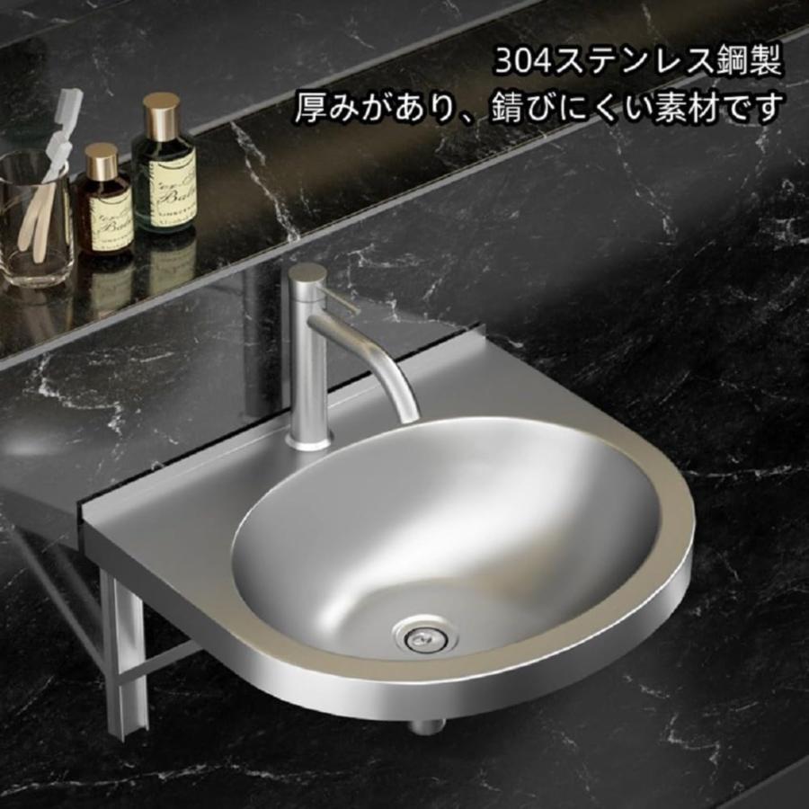 洗面ボール 小さい手洗い器 壁掛け洗面台 304ステンレス鋼 大容量洗面