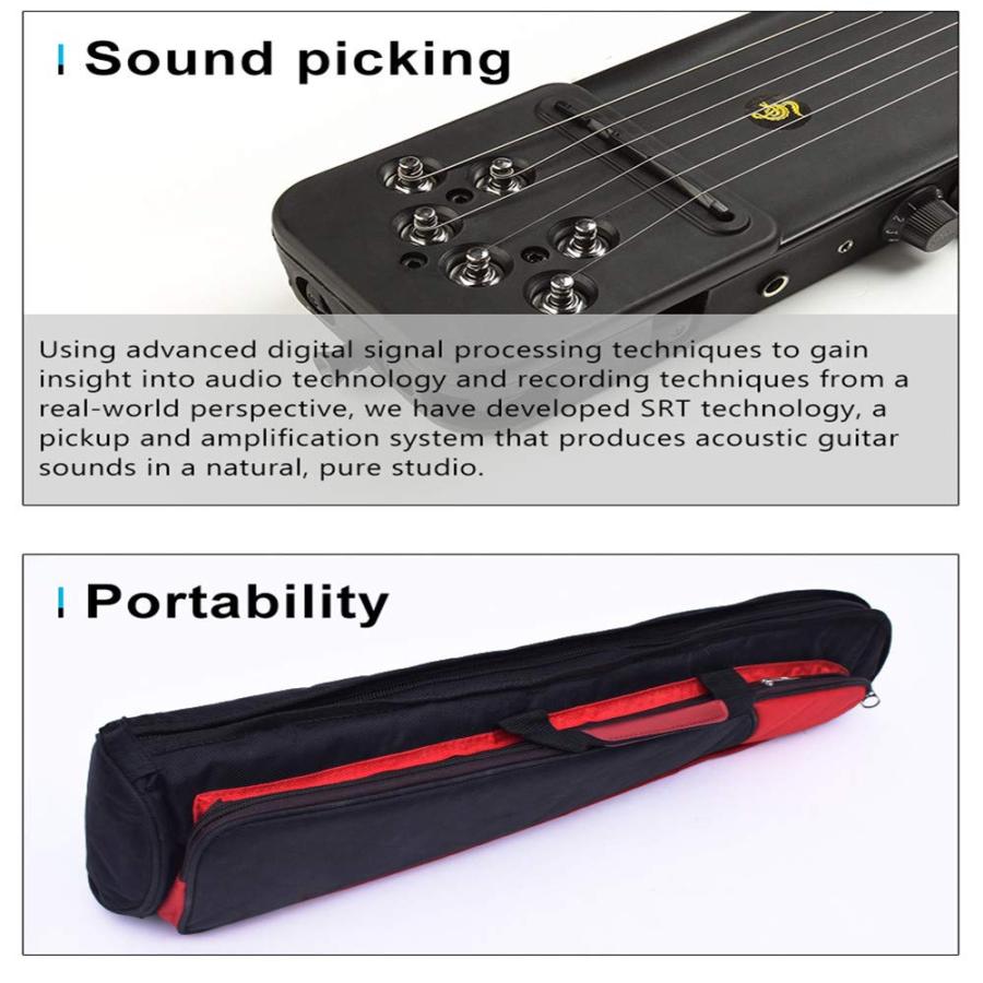 新品 サイレントギター トラベル スマート エレキギター コンパクト midi トラベルギター、エレクトリックサイレントギター18フレットクール