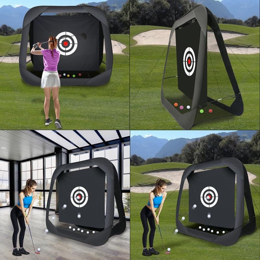 ゴルフネット ゴルフ練習ネット 225x195cm 折りたたみ 耐反復衝撃性 練習用ネット室内 屋外 初心者でも設置簡単 基本打撃・スライス練習 持ち運び可能の画像