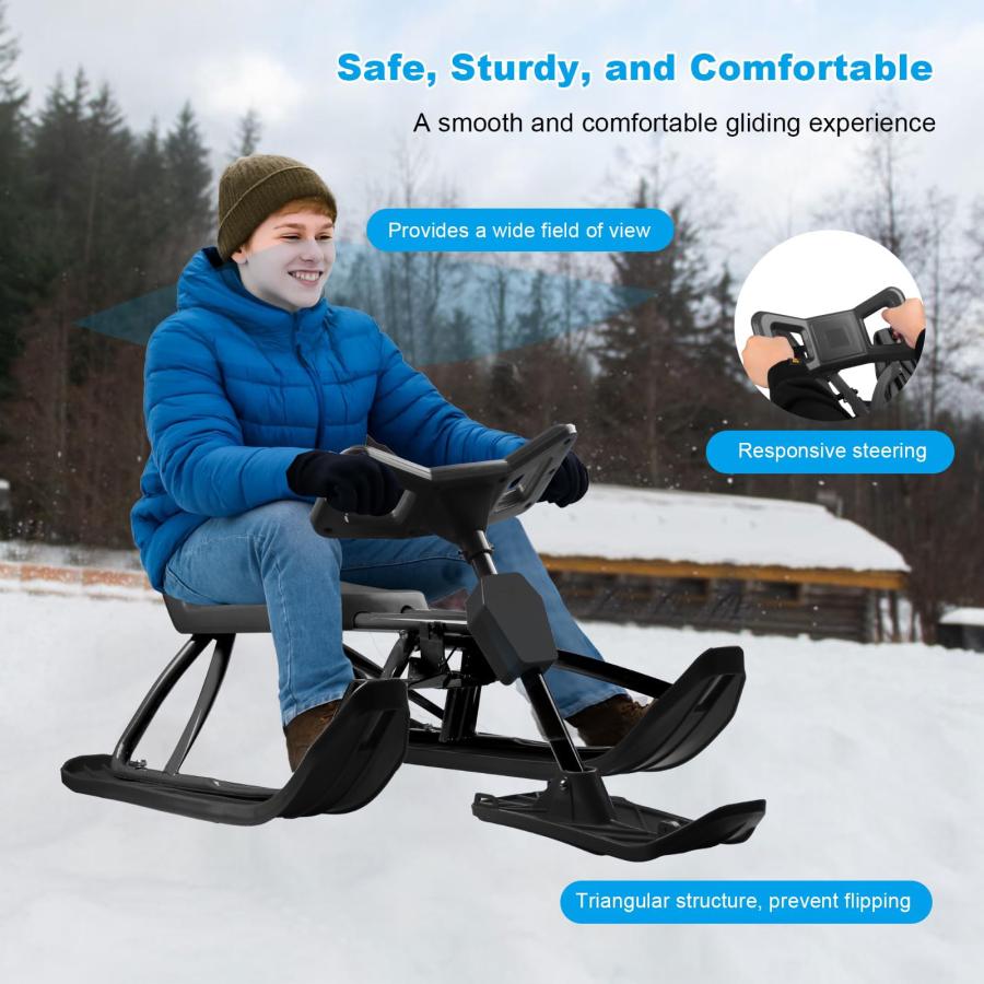 新登場スノーモービル型 子供用 大人 雪そり スノースクーター そり車