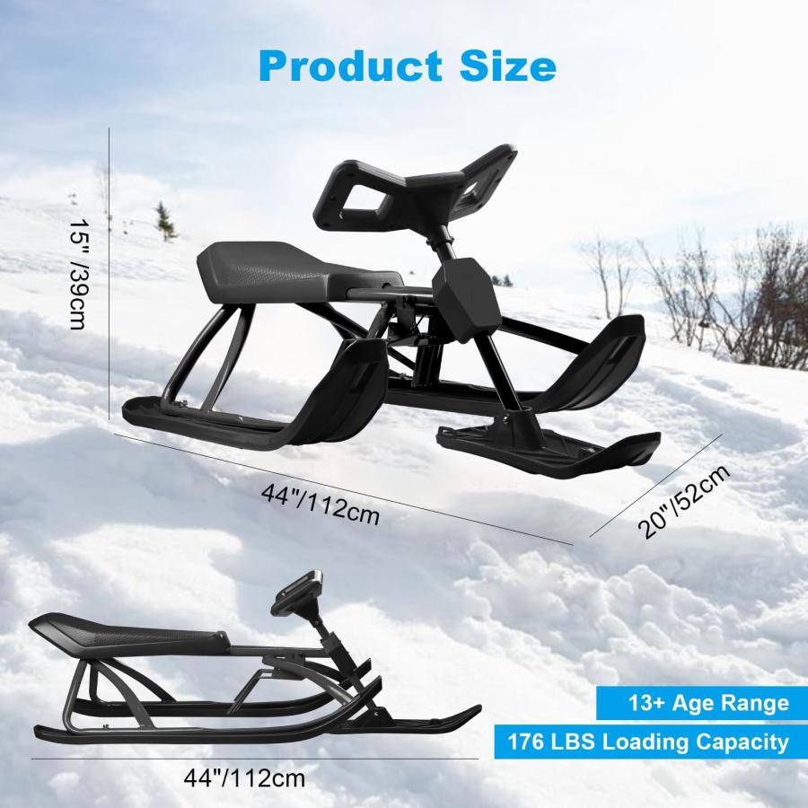 新登場スノーモービル型 子供用 大人 雪そり スノースクーター そり車