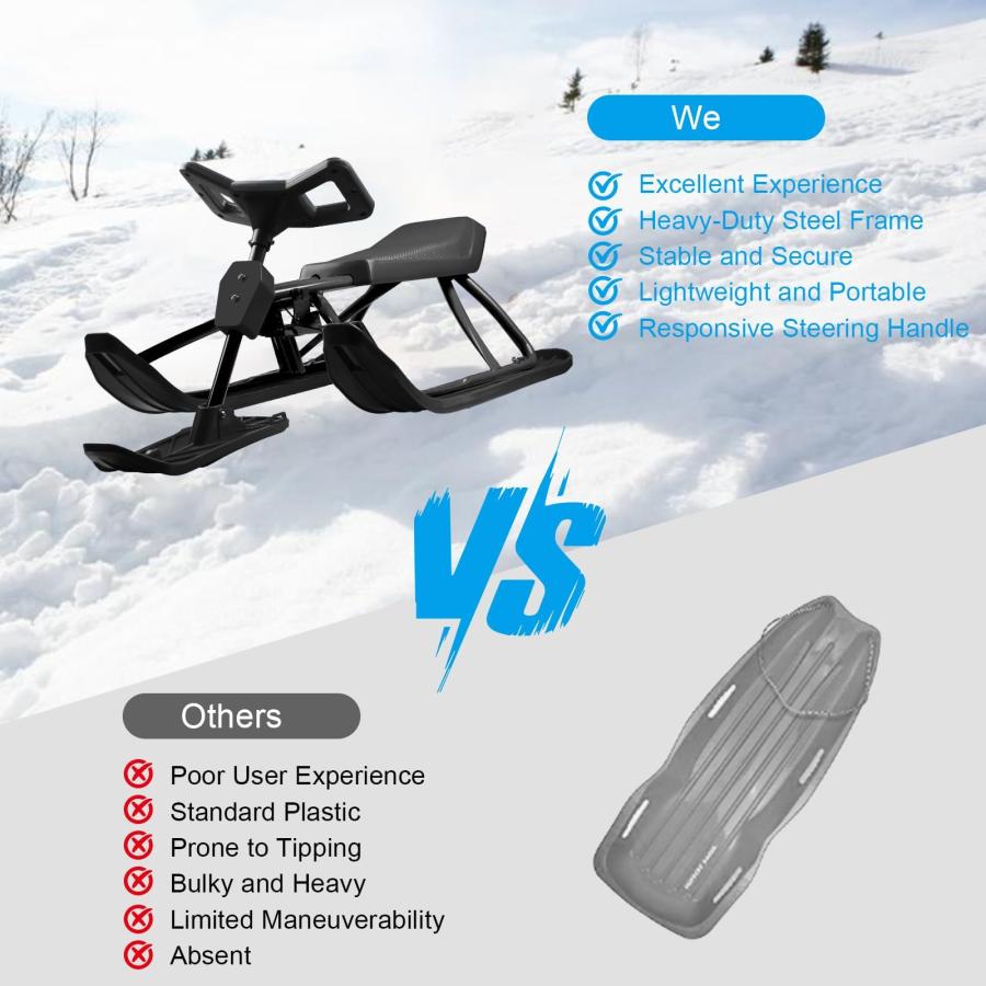 雪遊び　そり　スノーモービルタイプを含む６枚まとめて、お安くどうぞ。 新登場スノーモービル型 子供用 大人 雪そり スノースクーター そり車