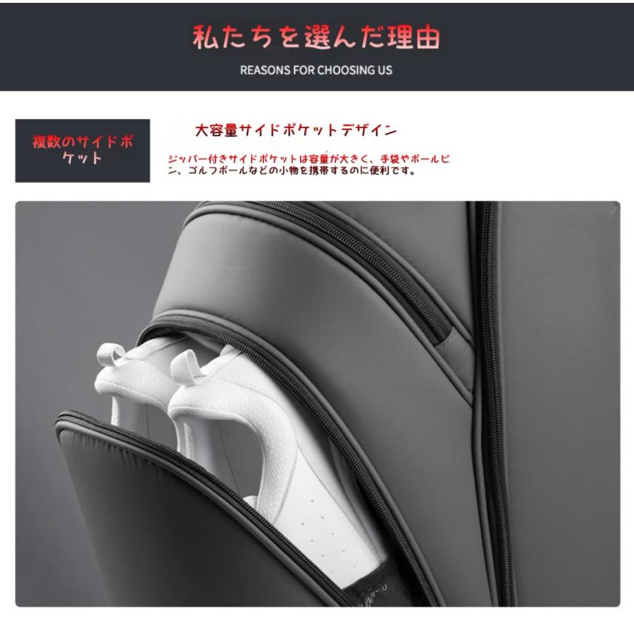 2025新登場キャディバッグ キャスター付き トロリーゴルフバッグ 撥水