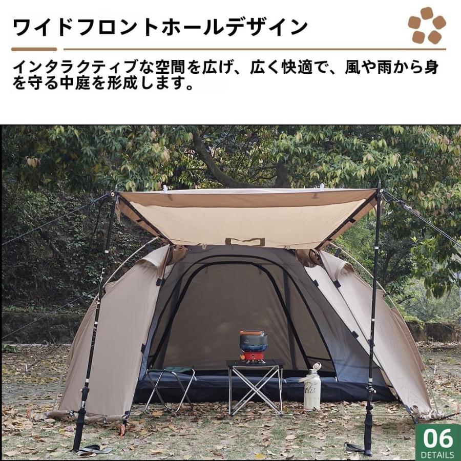 防水ドームテント 耐火性 2人用 スノースカート付き キャンプ