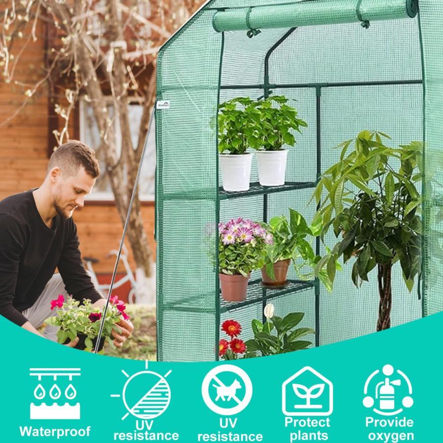 ビニール温室 ビニールハウス143cm×143cm×195cm　最安 Amazon.co.jp: 屋外温室 温室 ビニールハウス ガーデニング温室 簡易