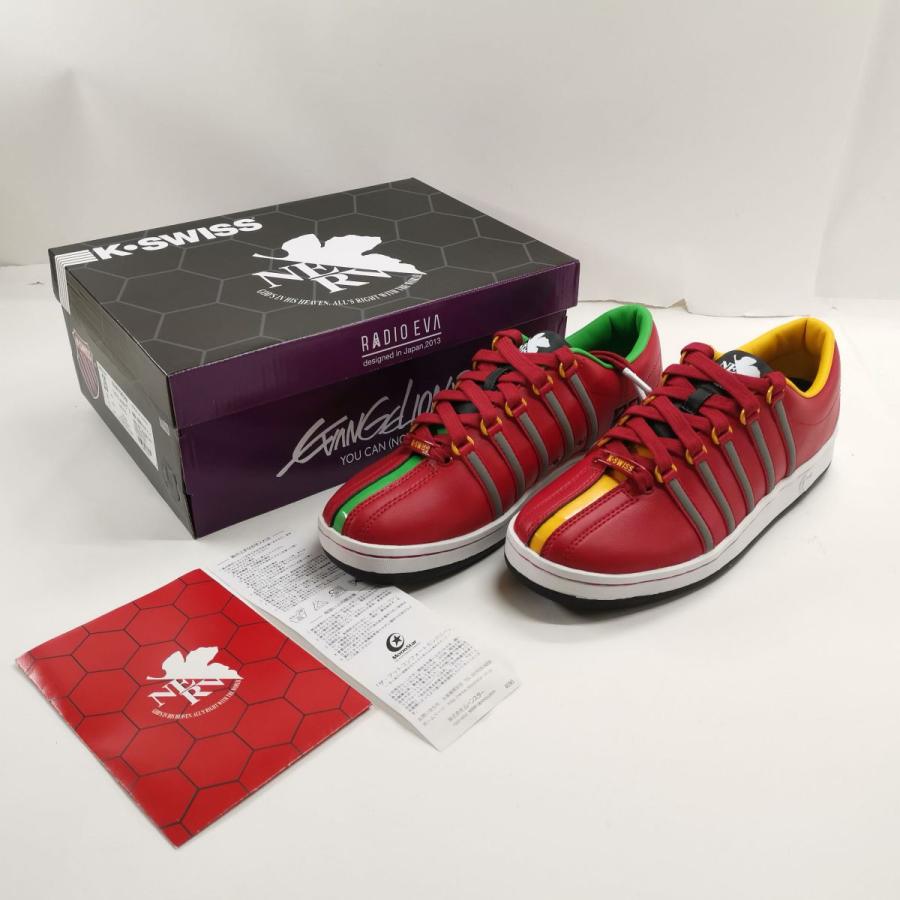 スペシャルオファ K Swiss ヱヴァンゲリヲン 未使用保管品美品 2526 26cm コラボスニーカー ポストカード付 アスカカラー 弐号機モデル コミック アニメ Savannah Osc Com