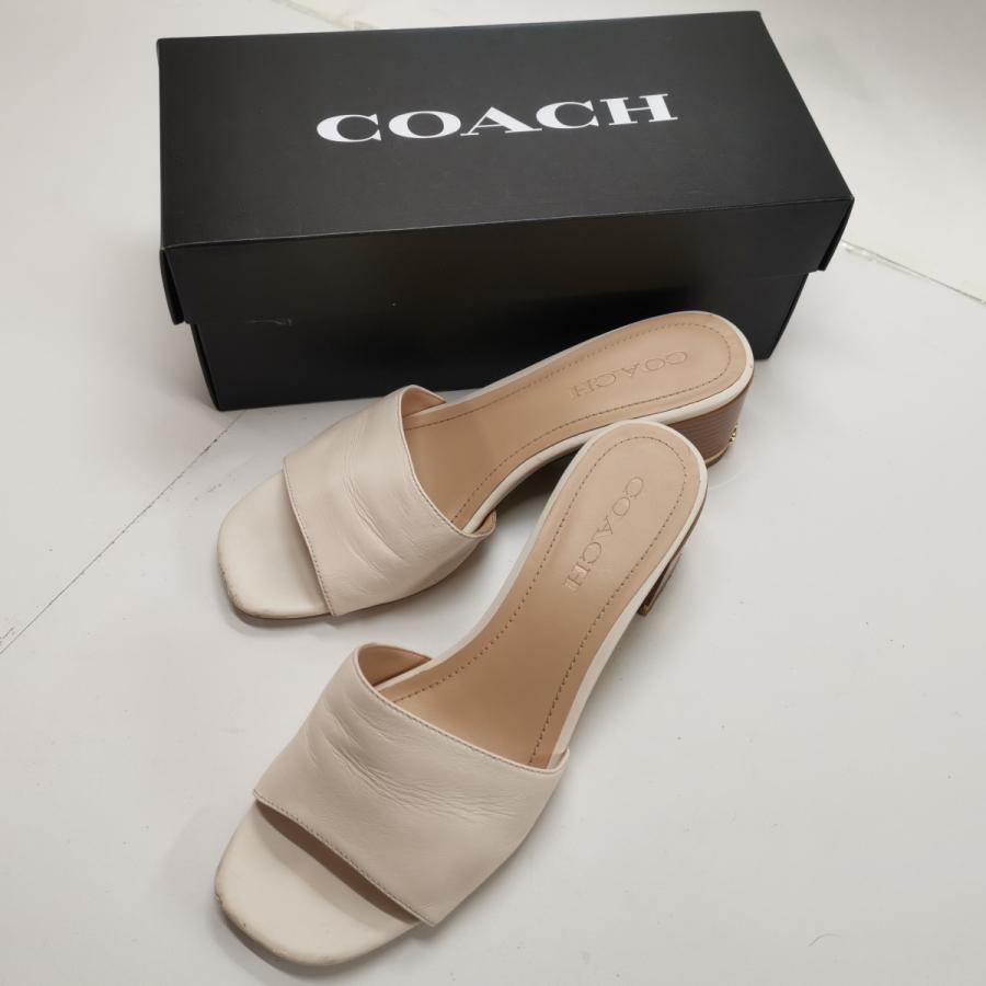 コーチ COACH マギー レザー サンダル ミュール ヒール チョーク US8 (JP25cm) ラバー ソール レディース ヒール約6cm C2919#8967 :8967:MA商店 - 通販 - Yahoo!ショッピング コーチ COACH マギー レザー サンダル ミュール ヒール チョーク US8 (JP25cm) ラバー ソール レディース ヒール約6cm C2919#8967 :8967:MA商店 - 通販 - Yahoo!ショッピング