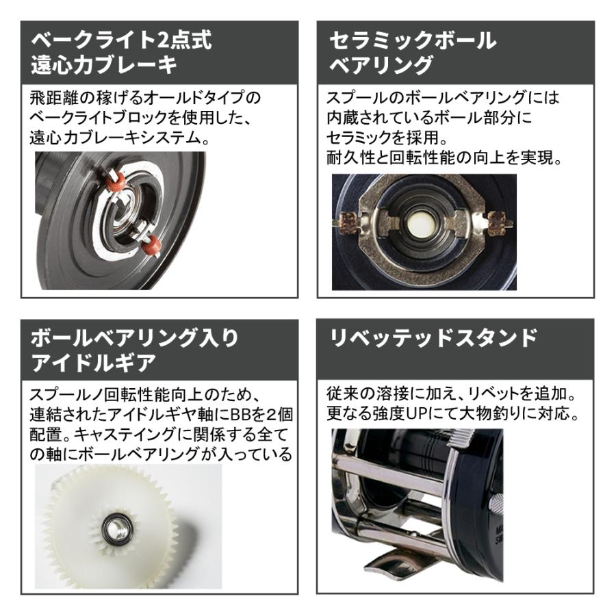 Abu Garcia（アブガルシア） アンバサダー 6500 Striper Black 送料