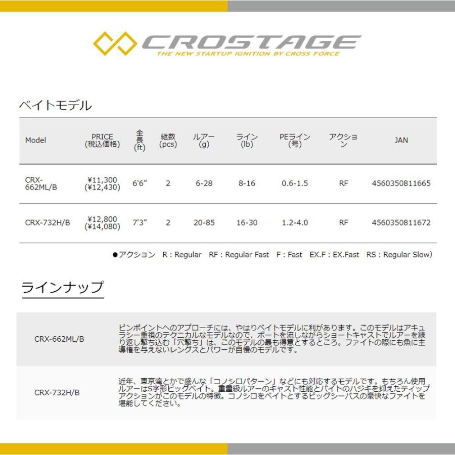 メジャークラフト 三代目クロステージ ボートシーバス CRX-702ML/S 釣竿 送料無料｜masubitoshoten｜04