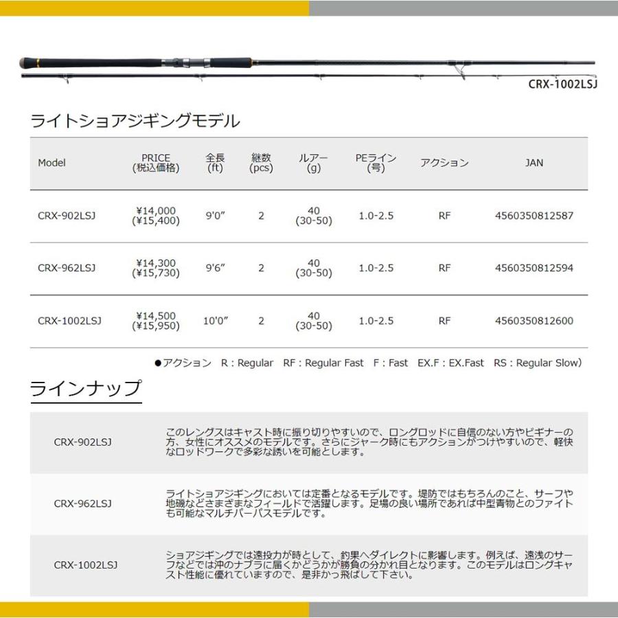 メジャークラフト 三代目クロステージ ショアジギング CRX-1002LSJ 釣竿 送料無料｜masubitoshoten｜03