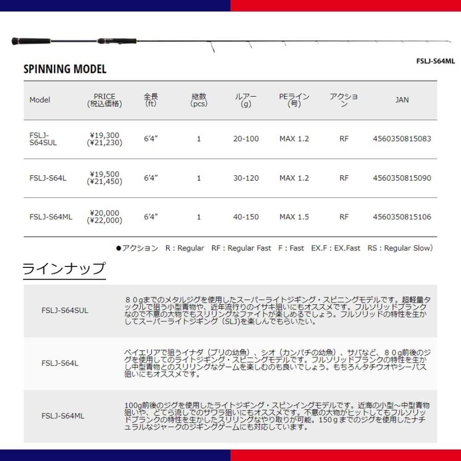 Major Craft メジャークラフト フルソリ ライトジギング FSLJ-S64ML 