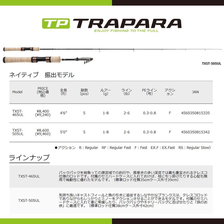Major Craft（メジャークラフト） トラパラ ネイティブ TXS-602L 釣竿
