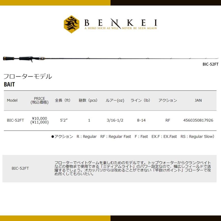 メジャークラフト 弁慶(BENKEI) ベイトモデル BIC-702X 釣竿 メジャークラフト 弁慶(BENKEI) ベイトモデル BIC-702X 釣竿