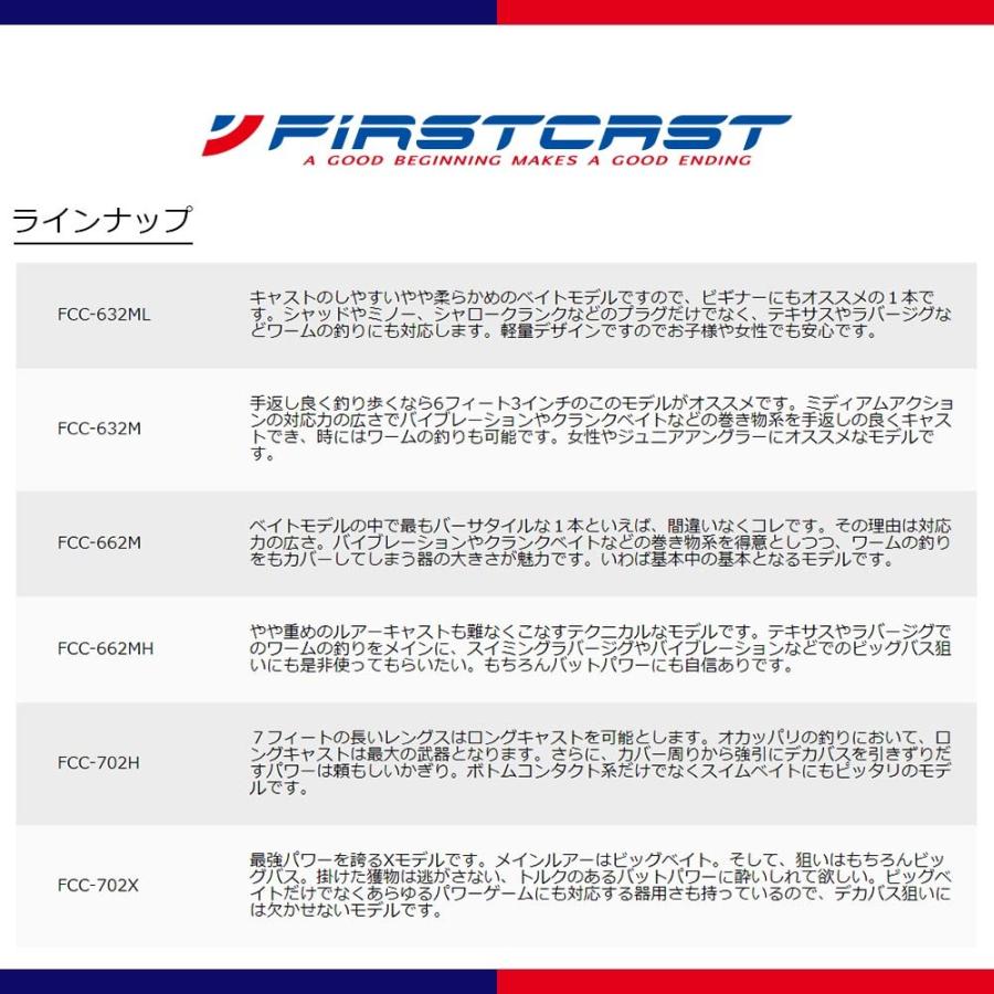 メジャークラフト ファーストキャスト バス ベイトモデル FCC-662M 釣竿 送料無料｜masubitoshoten｜03