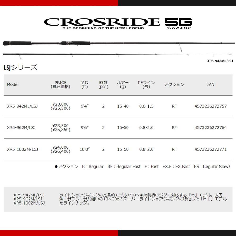 美品　メジャークラフト　クロスライド5g 962m-lsj メジャークラフト クロスライド 5G XR5-962M/LSJ ｜アウトドア