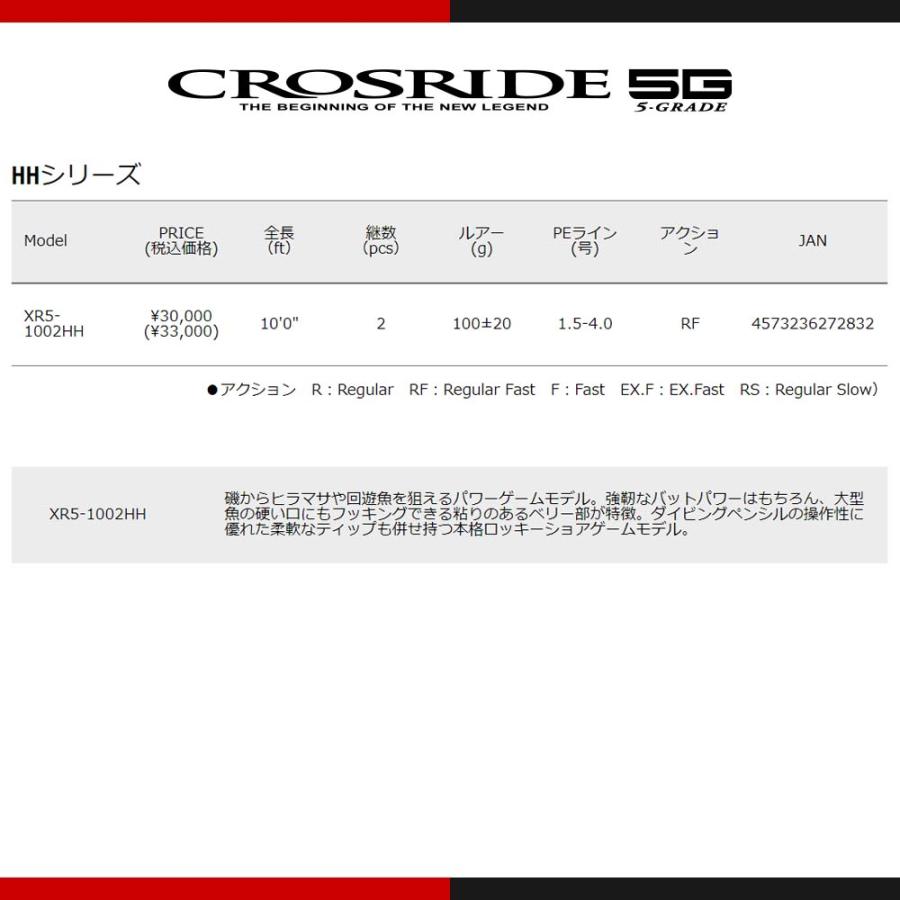 Major Craft メジャークラフト クロスライド 5G XR5-962MH 釣竿 Major Craft メジャークラフト クロスライド 5G XR5-962MH 釣竿
