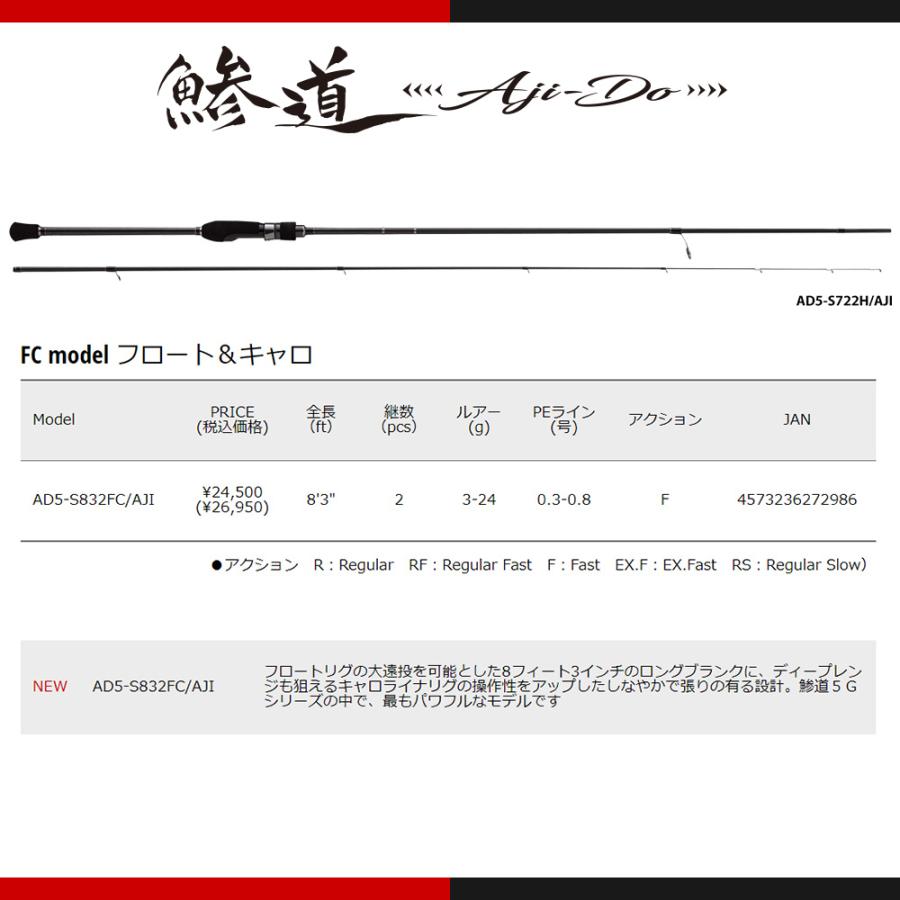 Major Craft メジャークラフト 鯵道 5G AD5-S832FC/AJI 釣竿 Major Craft メジャークラフト 鯵道 5G AD5-S832FC/AJI 釣竿