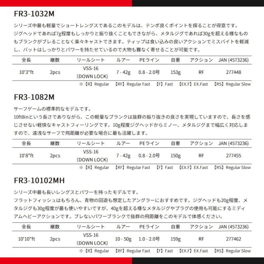 Major Craft（メジャークラフト） フラットレック 3G FR3-10102MH 送料