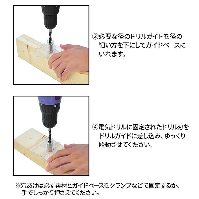 ドリルガイド ドリルガイドキット 6〜10mm ガイドベース 垂直 側面