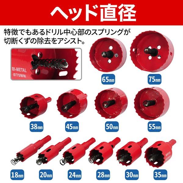 工具　ほぼ新品ホルソー各サイズ 爆買 ホールソー セット ホルソー 13本セット (16?53mm) ドリルビット