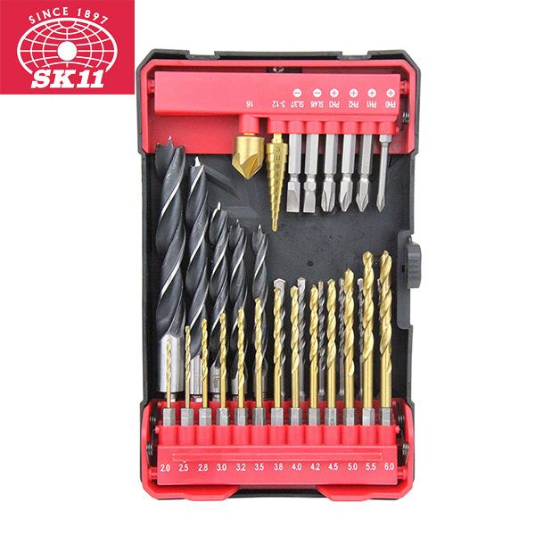 SK11 ドリルビット SCS-106 六角軸 セット 穴あけドリル ビット 32点