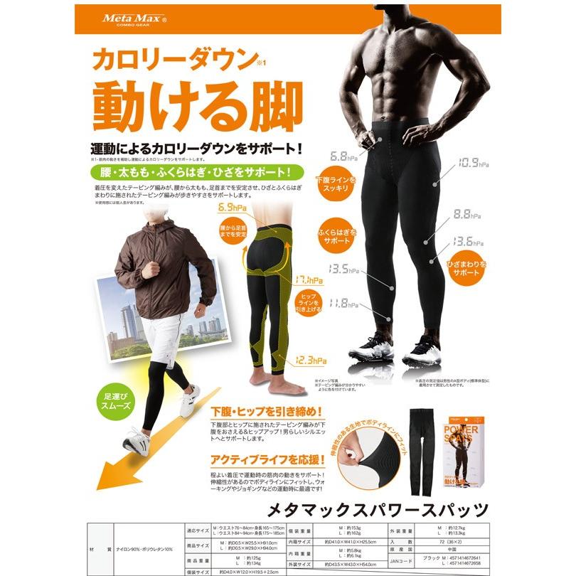 着圧 スパッツ メタマックスパワースパッツ M L メンズ 加圧 男性用