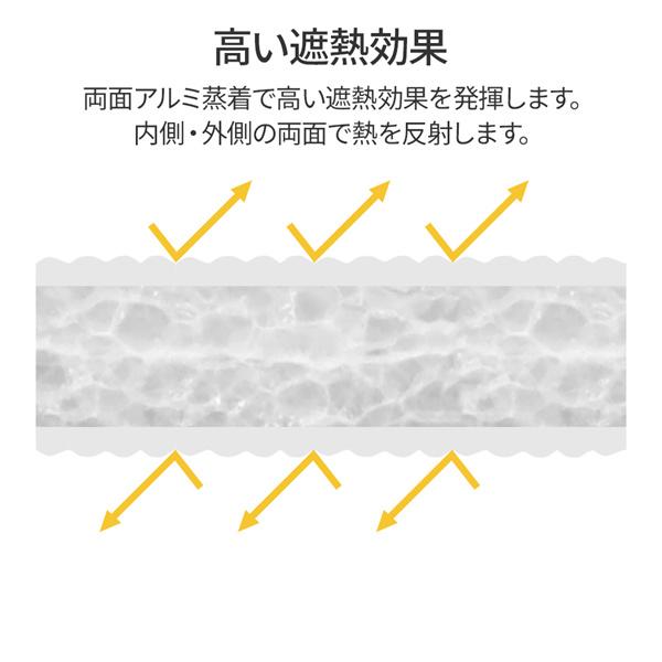 アルミシート 防災 遮熱シート 断熱材 断熱シート 窓 床 車 壁 厚手 防寒 保温 災害 両面アルミ蒸着 蒸着シート 1m 5m｜masuda-shop｜02