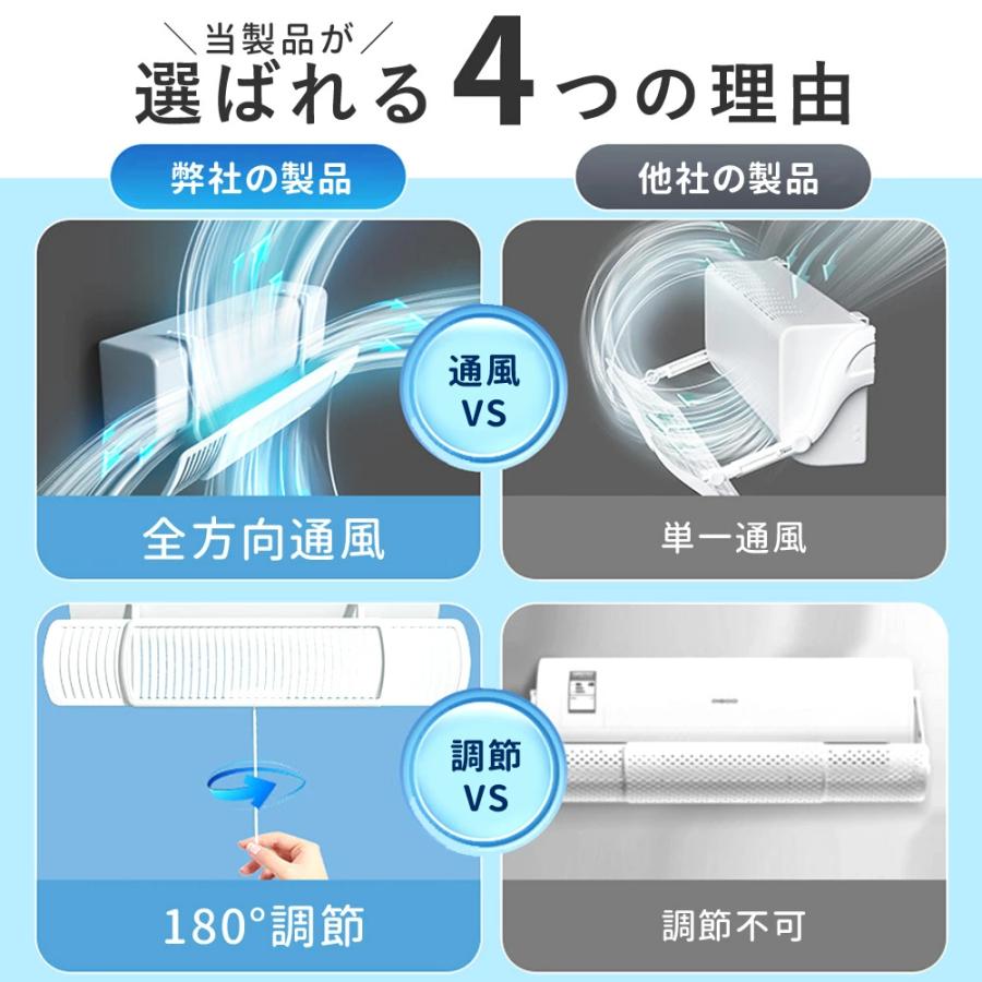 エアコン 風よけカバー 風避けカバー 風避け 風よけ ブラインド式 簡単