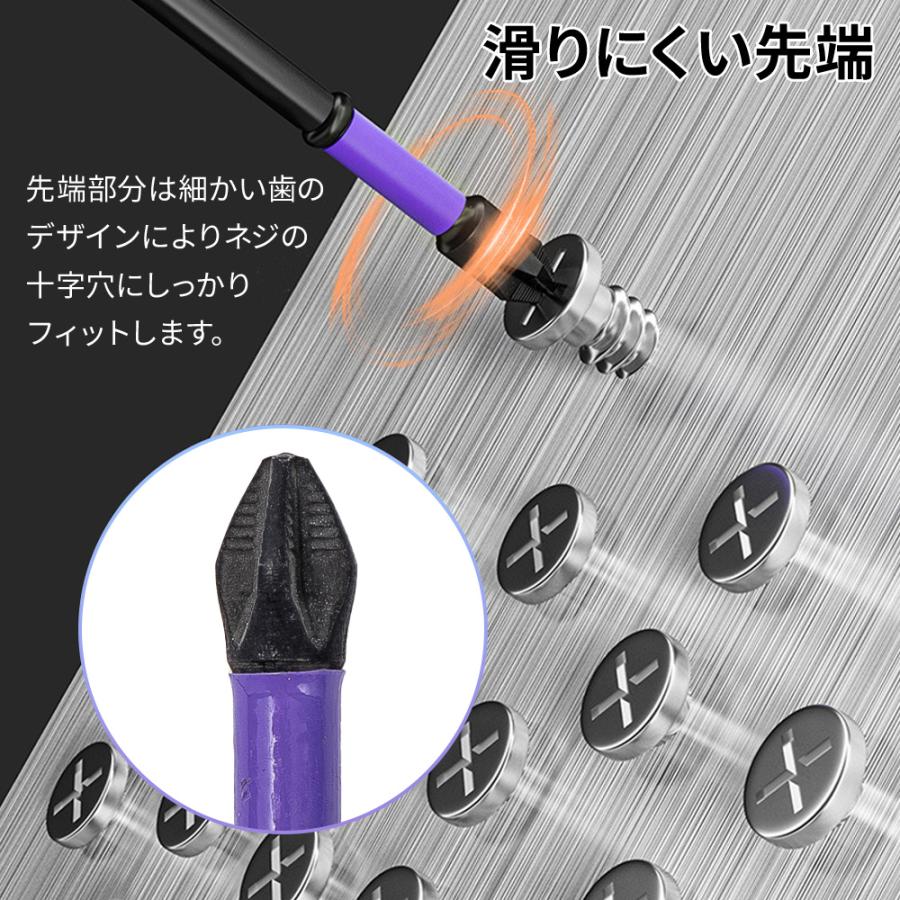 磁気ビット 10本セット 強力 50mm 六角軸 6.35mm 電動ドライバー 磁気ビット 10本セット 強力 50mm 六角軸 6.35mm 電動ドライバー