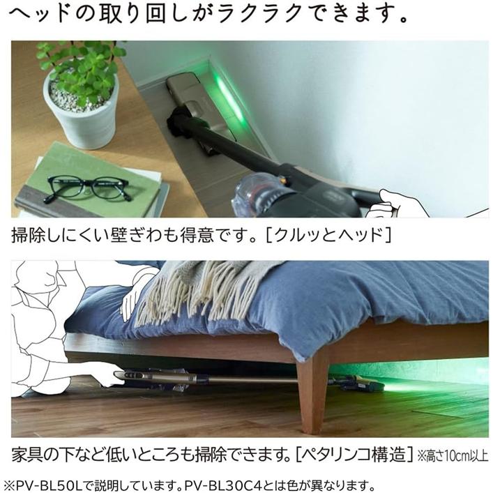 HITACHI サイクロン式 スティッククリーナー PV-BL30C4 日立 掃除機 コードレス スティッククリーナー PV-BL30C4-W