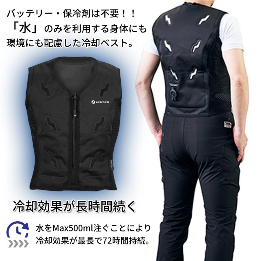 抗菌性クールベスト 最大72時間冷却 INUTEQ 注水式 冷却ベスト