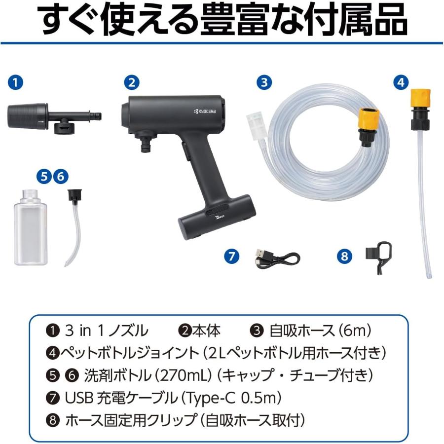 ぱん花様専用 コードレス RYOBI 京セラ 充電式高圧洗浄機バッテリー2個付