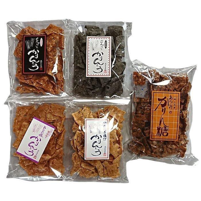 あつみのかりんとう と 稲庭うどん職人 手作りかりんとう 4種 の 5種