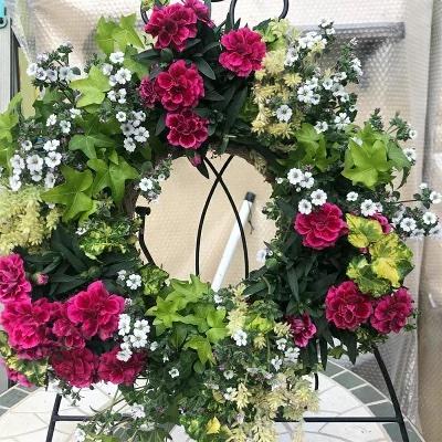 ハンギングリース 寄せ植え おしゃれ 季節のおまかせ 生花 フラワー