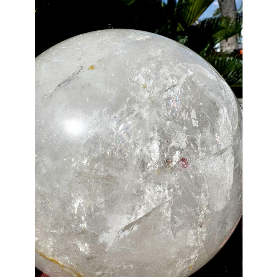天然水晶 大きい 丸玉 珠 7.9kg 送料無料 大きい 水晶玉 天然石 鉱物 石 特大 結晶 塊 パワーストーン クォーツ スフィア 置物 風水 浄化_7