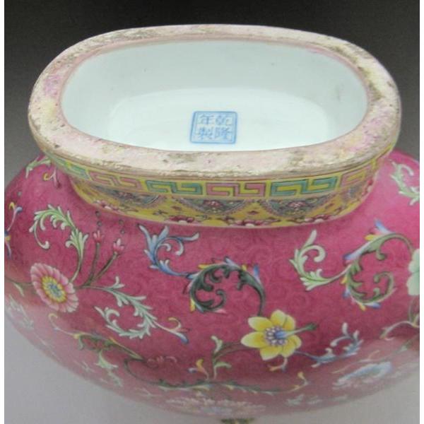 中国景徳鎮 馬文大花瓶 1347