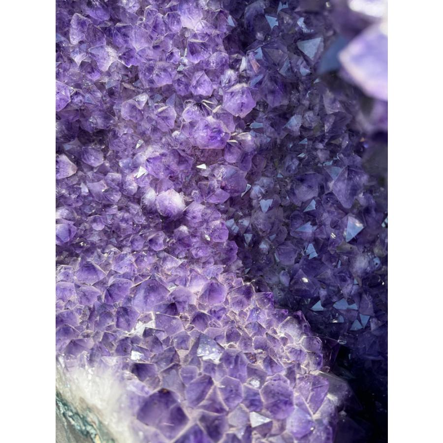 天然石 紫水晶 特大 アメジスト ドーム 原石 H81cm 送料無料 台座付き